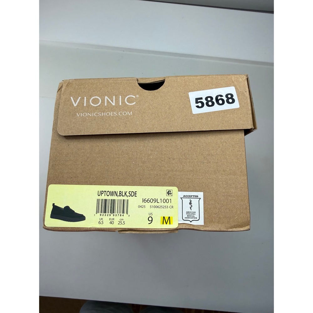 Vionic Uptown Loafer Black Suede Penny Slip On Shoes 16609L1001 Womens 9 NEW - Picture 6 of 6